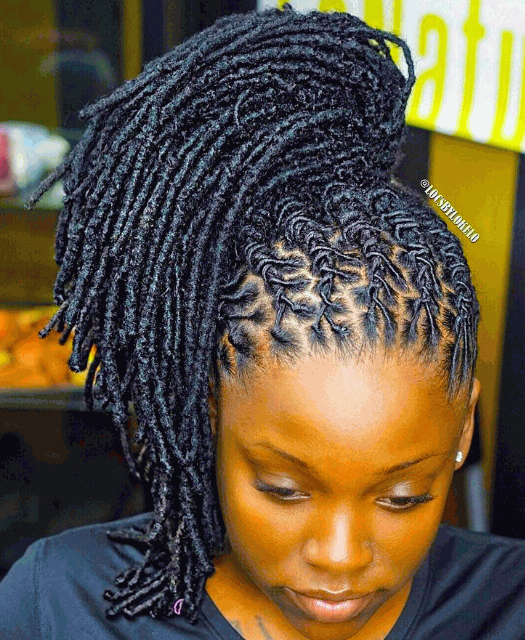 Braid And Pony For Locs